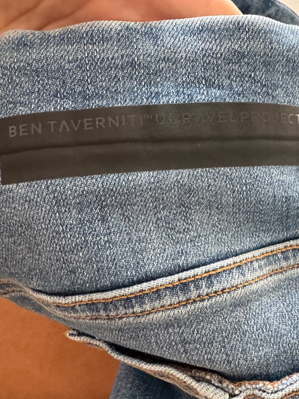 BEN TAVERNITI PROJECT UNRAVEL Flared Raw Hem Denim Jeans Size 28 VGUC - Picture 3 of 5